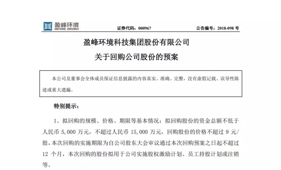 好博環(huán)境宣布回購(gòu)部分公司社會(huì)公眾股份